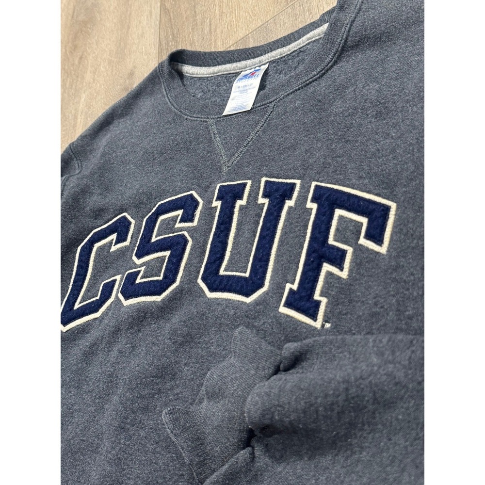 Russell CSUF Mens Small Grey Crewneck